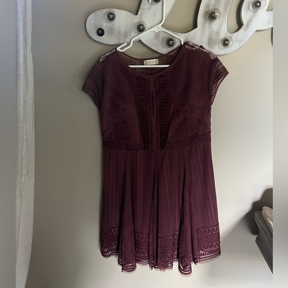 Maroon Mini Dress